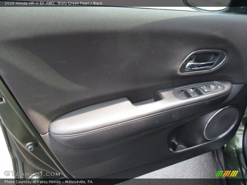 Misty Green Pearl / Black 2016 Honda HR-V EX AWD