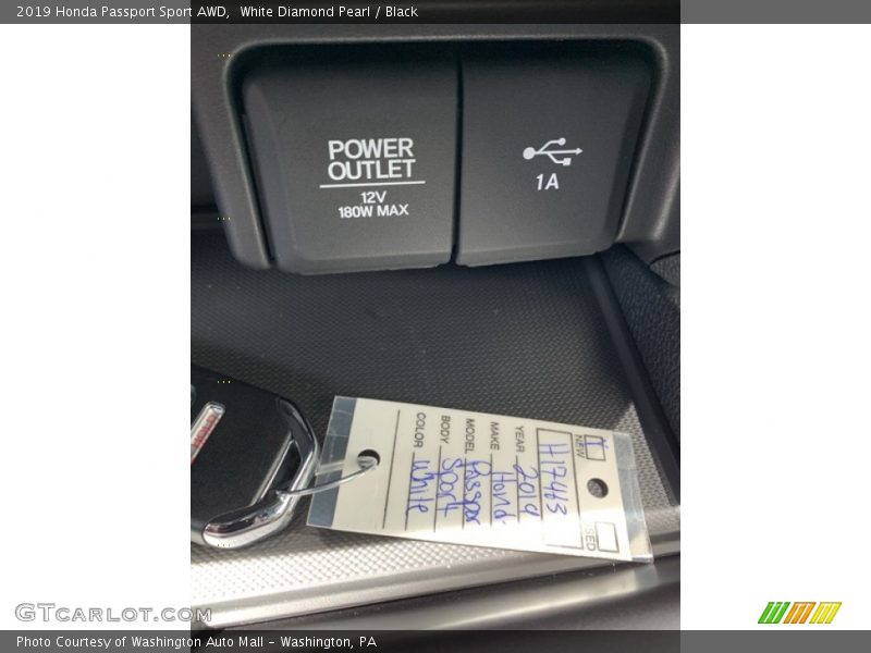 White Diamond Pearl / Black 2019 Honda Passport Sport AWD
