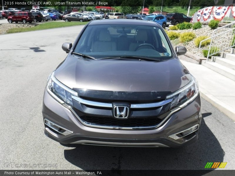 Urban Titanium Metallic / Beige 2016 Honda CR-V EX AWD