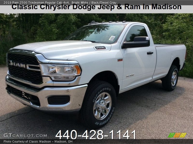 Bright White / Black/Diesel Gray 2019 Ram 2500 Tradesman Regular Cab 4x4