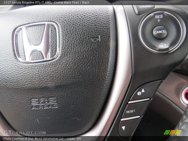 Crystal Black Pearl / Black 2017 Honda Ridgeline RTL-T AWD
