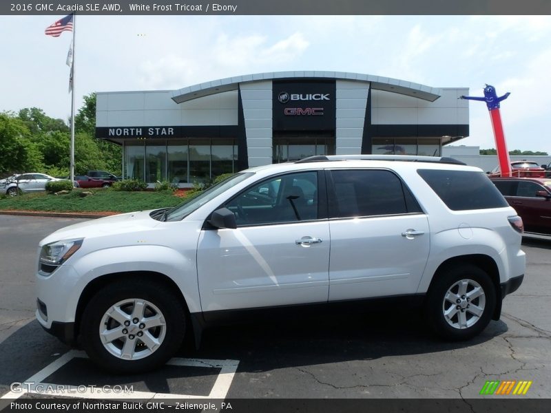 White Frost Tricoat / Ebony 2016 GMC Acadia SLE AWD