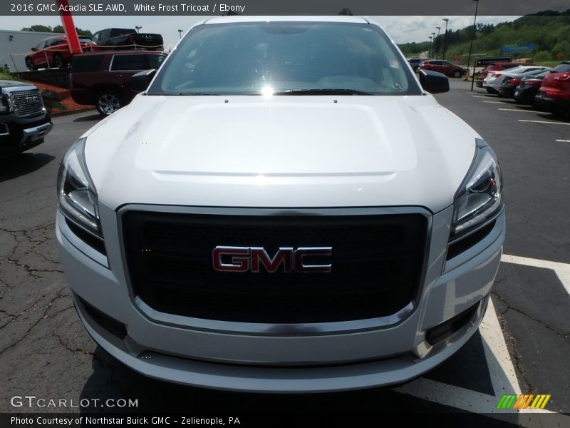 White Frost Tricoat / Ebony 2016 GMC Acadia SLE AWD