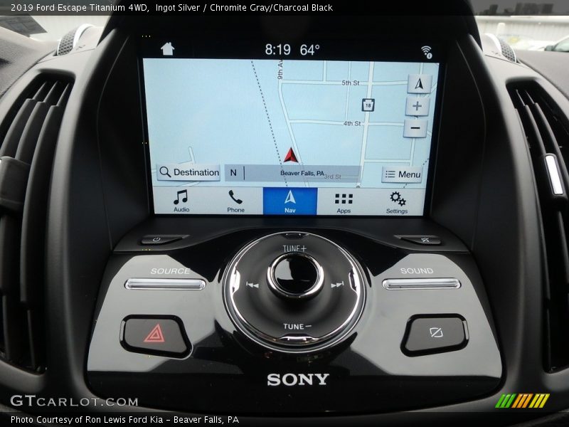 Ingot Silver / Chromite Gray/Charcoal Black 2019 Ford Escape Titanium 4WD