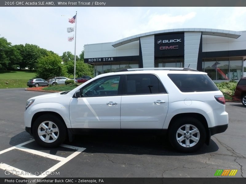 White Frost Tricoat / Ebony 2016 GMC Acadia SLE AWD