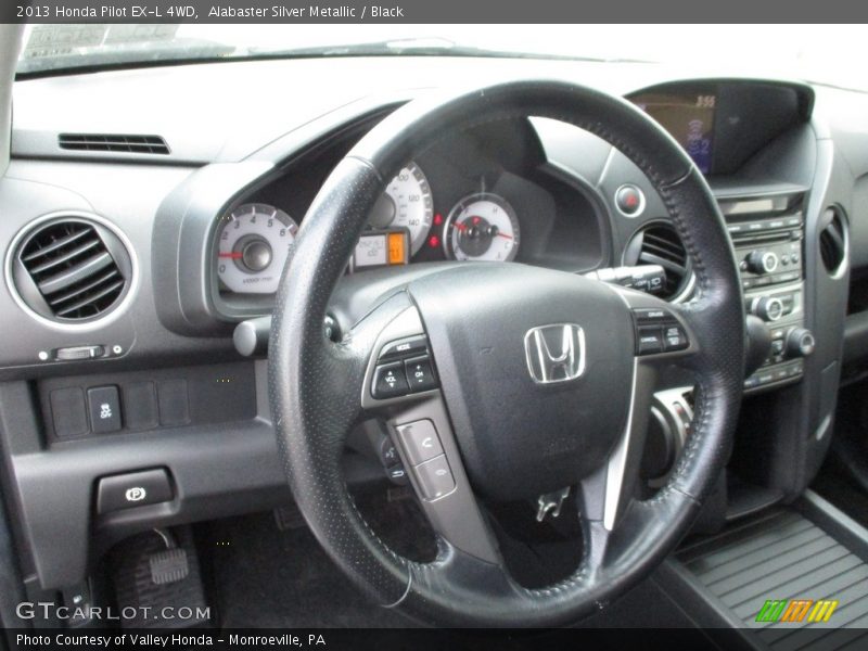 Alabaster Silver Metallic / Black 2013 Honda Pilot EX-L 4WD