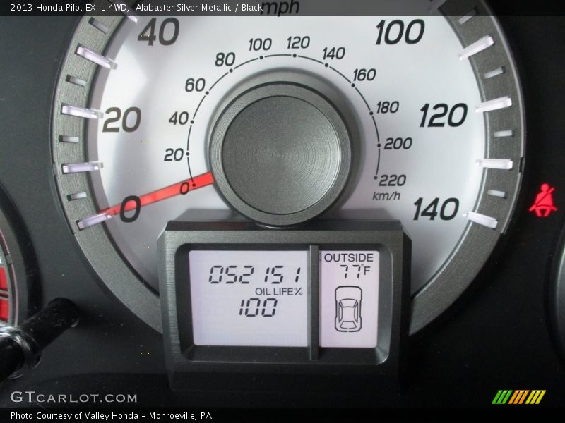 Alabaster Silver Metallic / Black 2013 Honda Pilot EX-L 4WD