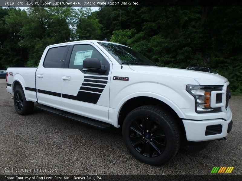 Oxford White / Sport Black/Red 2019 Ford F150 XLT Sport SuperCrew 4x4