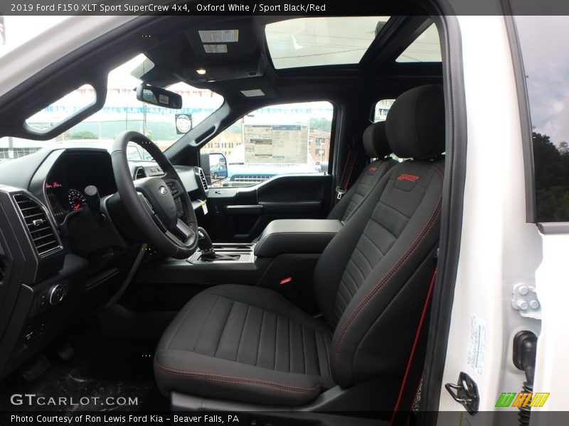 Oxford White / Sport Black/Red 2019 Ford F150 XLT Sport SuperCrew 4x4