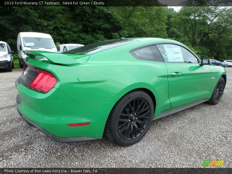 Need For Green / Ebony 2019 Ford Mustang GT Fastback