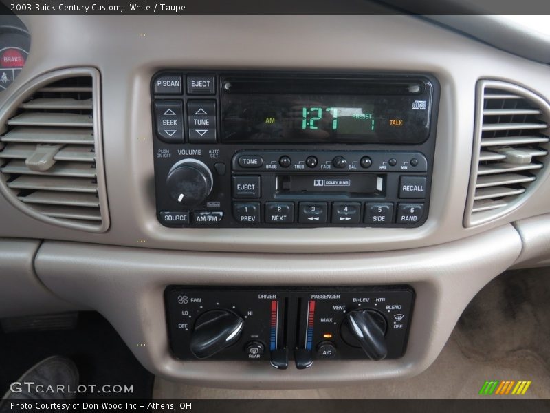 White / Taupe 2003 Buick Century Custom