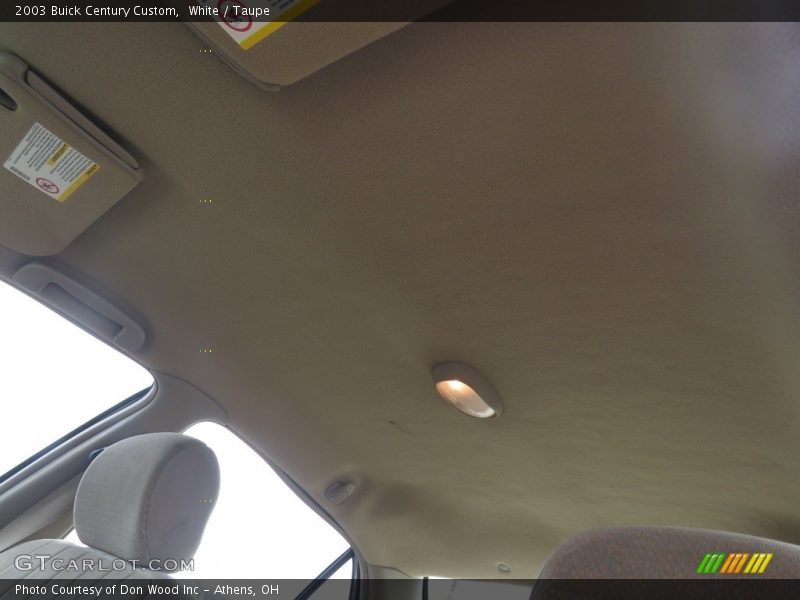 White / Taupe 2003 Buick Century Custom