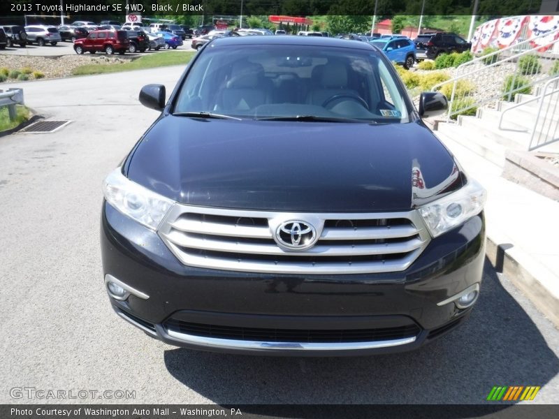 Black / Black 2013 Toyota Highlander SE 4WD