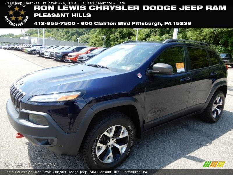 True Blue Pearl / Morocco - Black 2014 Jeep Cherokee Trailhawk 4x4