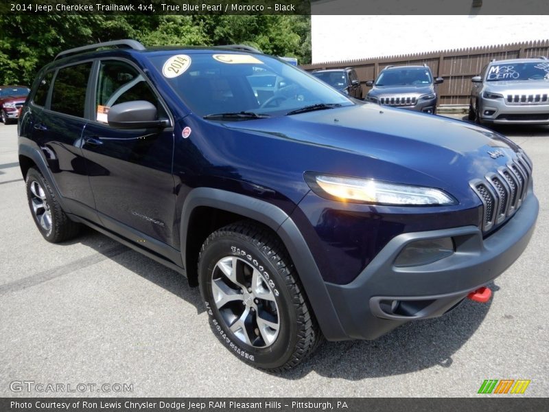 True Blue Pearl / Morocco - Black 2014 Jeep Cherokee Trailhawk 4x4