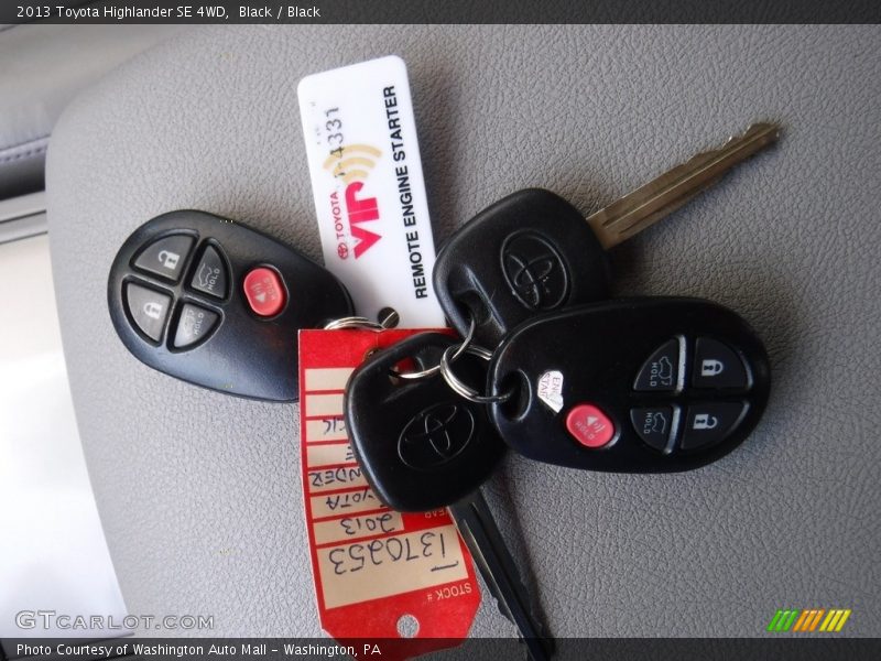 Black / Black 2013 Toyota Highlander SE 4WD