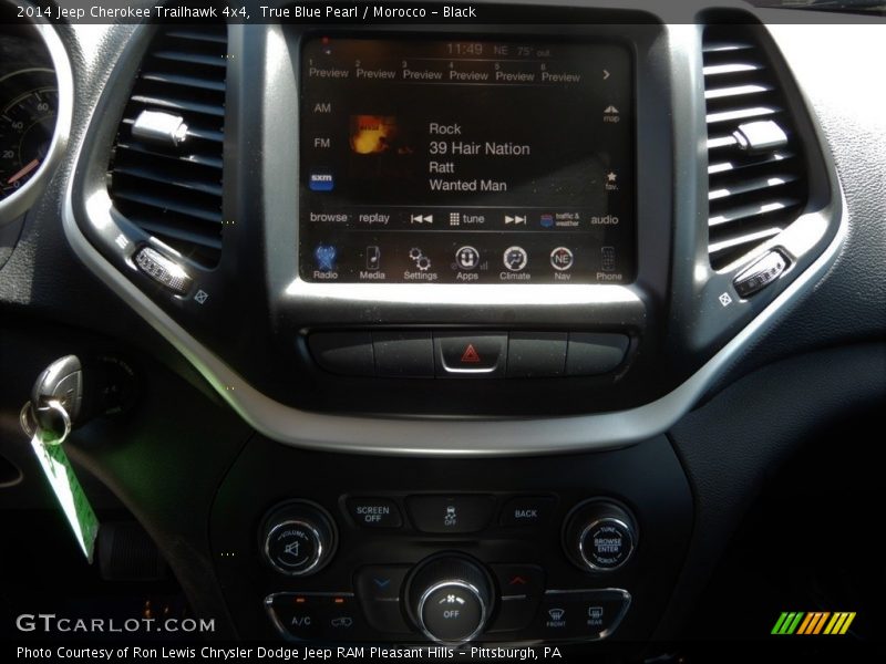 True Blue Pearl / Morocco - Black 2014 Jeep Cherokee Trailhawk 4x4