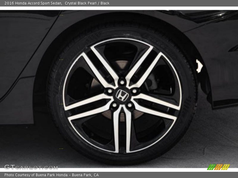 Crystal Black Pearl / Black 2016 Honda Accord Sport Sedan