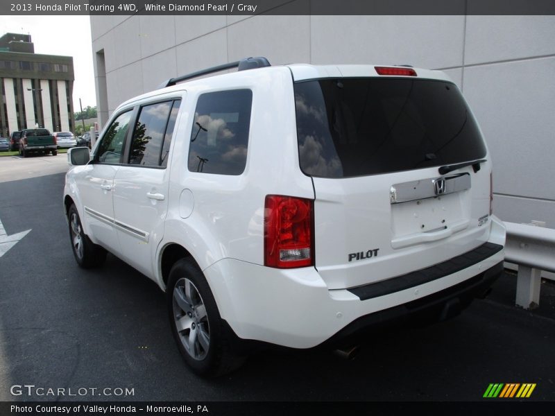 White Diamond Pearl / Gray 2013 Honda Pilot Touring 4WD