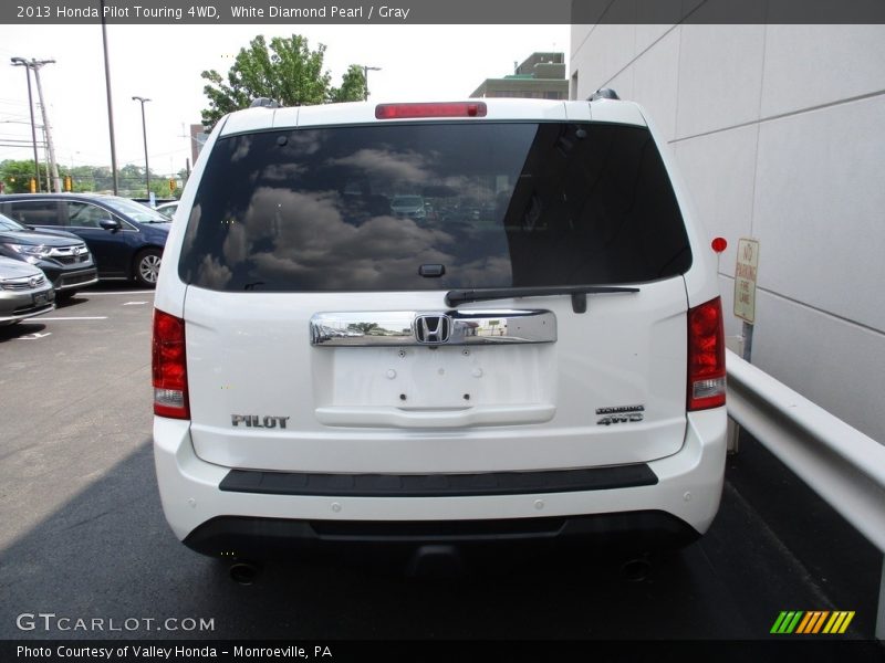 White Diamond Pearl / Gray 2013 Honda Pilot Touring 4WD