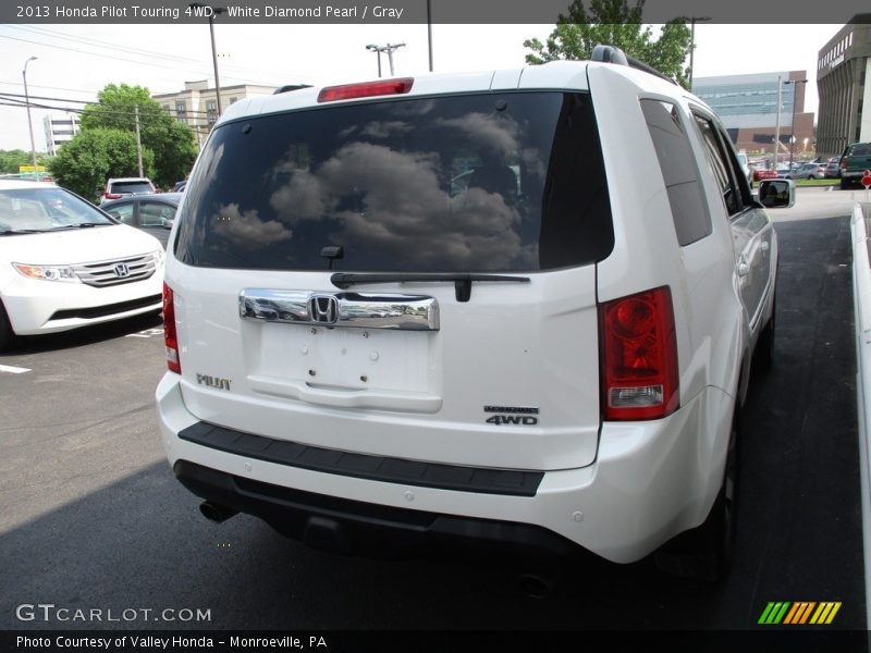White Diamond Pearl / Gray 2013 Honda Pilot Touring 4WD