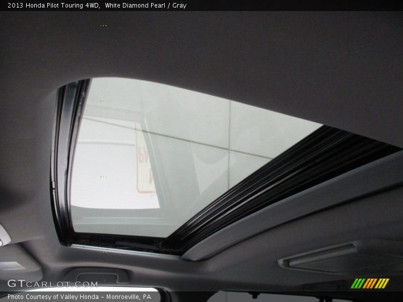 White Diamond Pearl / Gray 2013 Honda Pilot Touring 4WD