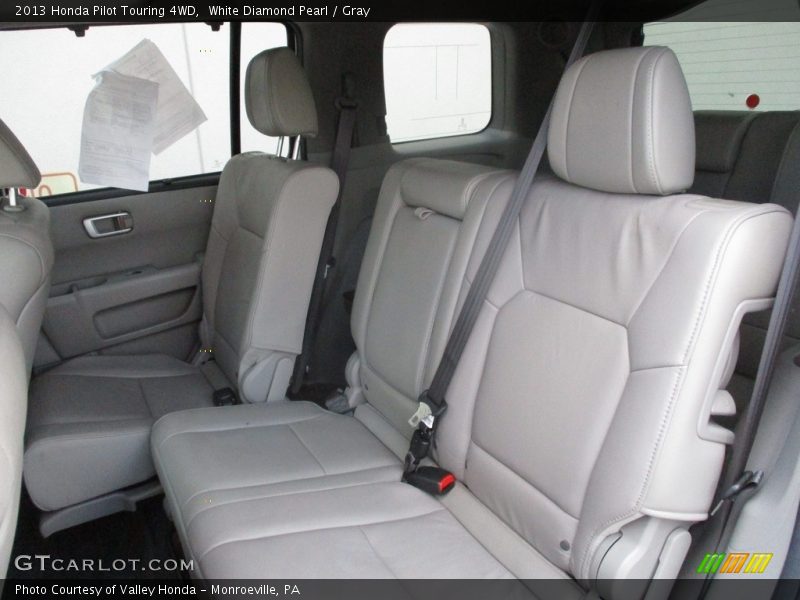 White Diamond Pearl / Gray 2013 Honda Pilot Touring 4WD