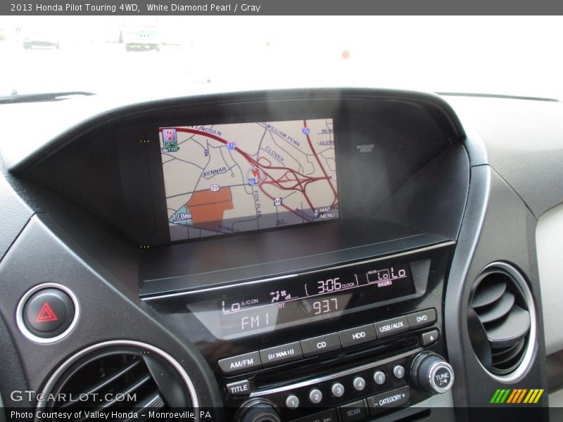 White Diamond Pearl / Gray 2013 Honda Pilot Touring 4WD