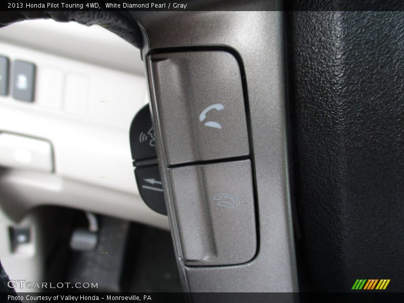 White Diamond Pearl / Gray 2013 Honda Pilot Touring 4WD