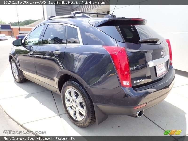 Sapphire Blue Metallic / Shale/Brownstone 2015 Cadillac SRX Luxury AWD