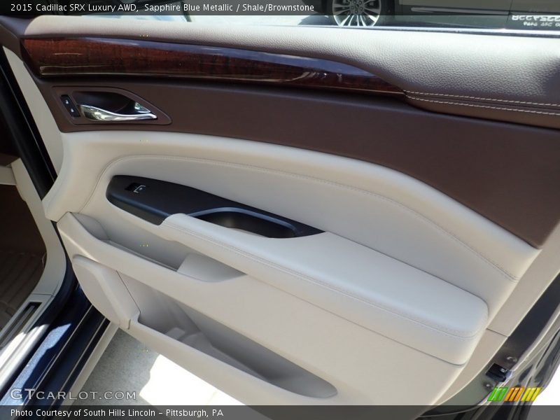 Sapphire Blue Metallic / Shale/Brownstone 2015 Cadillac SRX Luxury AWD