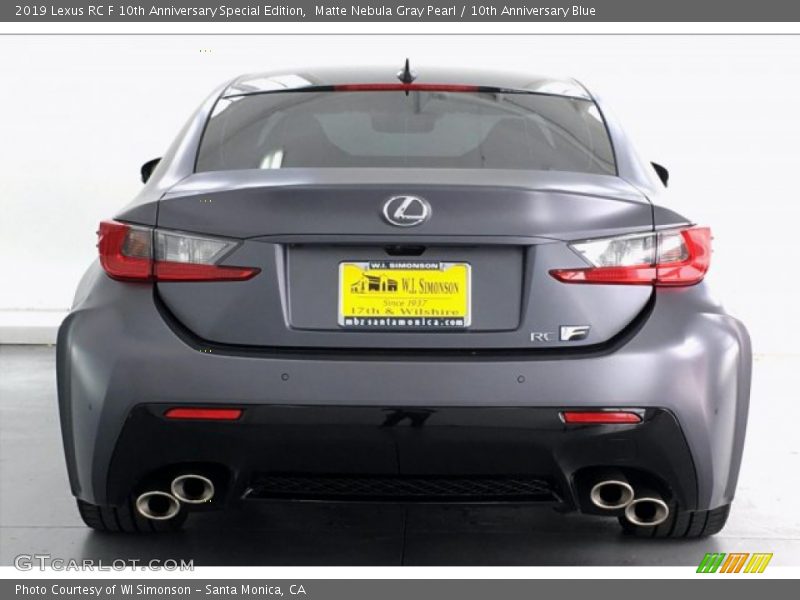 Matte Nebula Gray Pearl / 10th Anniversary Blue 2019 Lexus RC F 10th Anniversary Special Edition