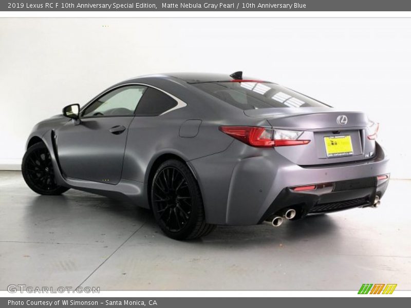 Matte Nebula Gray Pearl / 10th Anniversary Blue 2019 Lexus RC F 10th Anniversary Special Edition