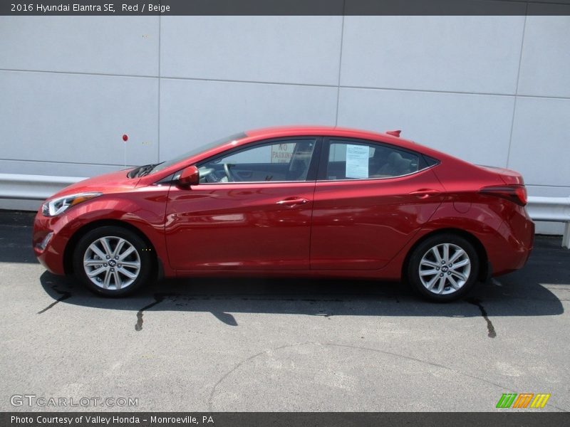 Red / Beige 2016 Hyundai Elantra SE