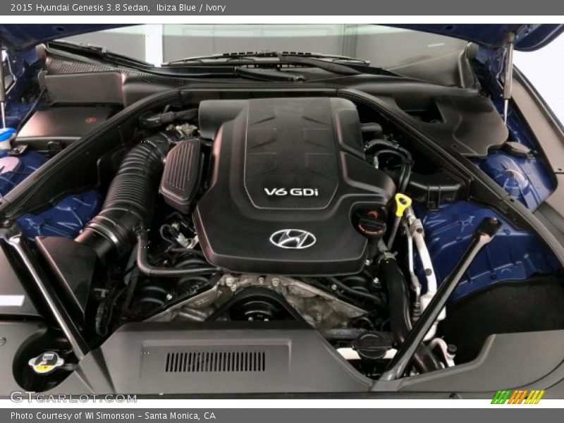 Ibiza Blue / Ivory 2015 Hyundai Genesis 3.8 Sedan