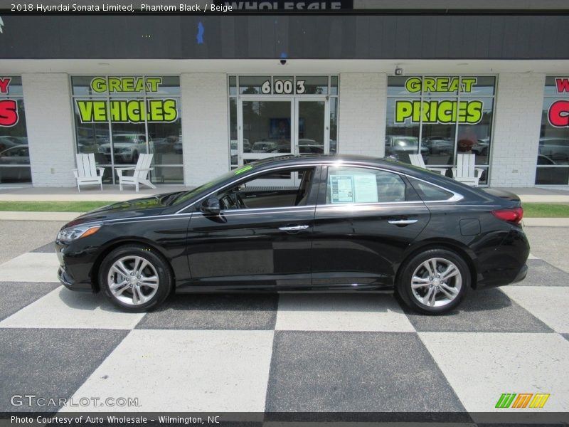 Phantom Black / Beige 2018 Hyundai Sonata Limited