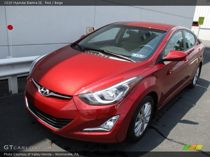 Red / Beige 2016 Hyundai Elantra SE