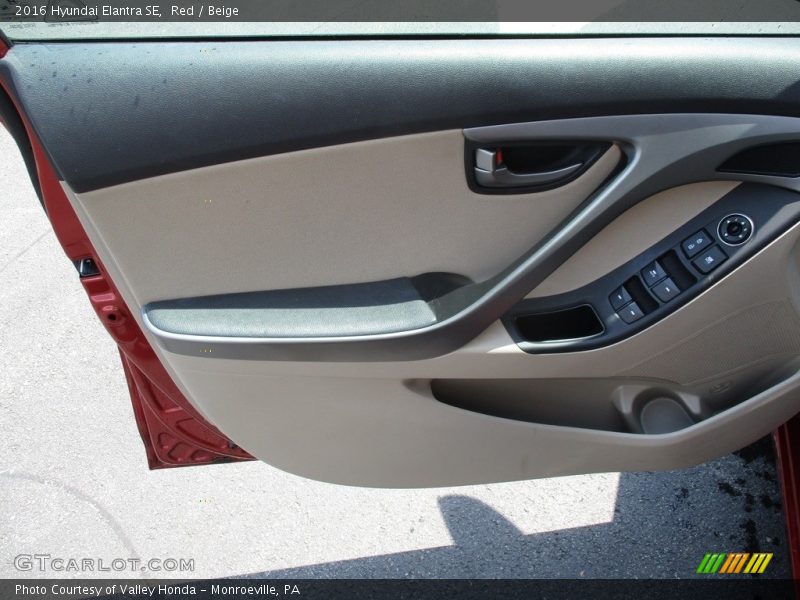 Red / Beige 2016 Hyundai Elantra SE
