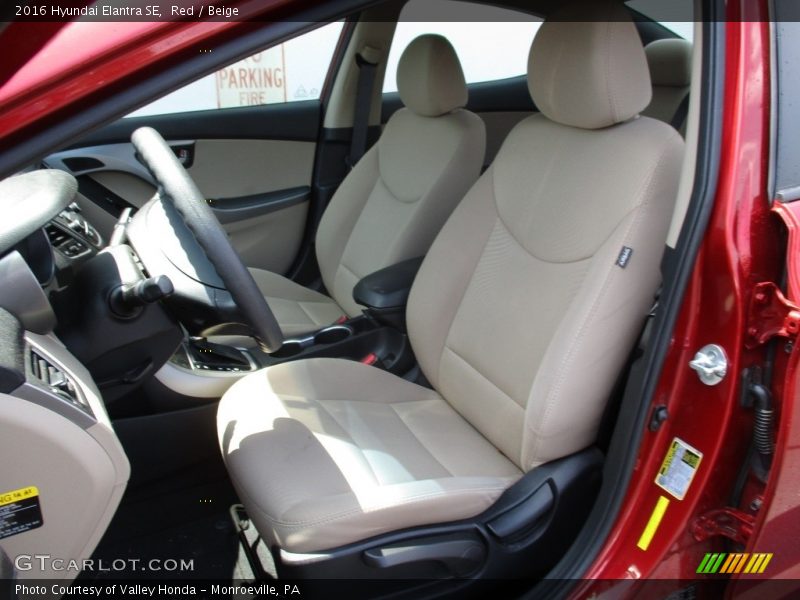 Red / Beige 2016 Hyundai Elantra SE