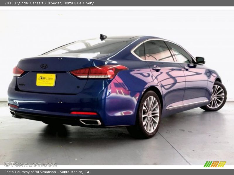 Ibiza Blue / Ivory 2015 Hyundai Genesis 3.8 Sedan