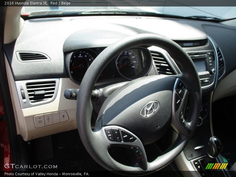Red / Beige 2016 Hyundai Elantra SE