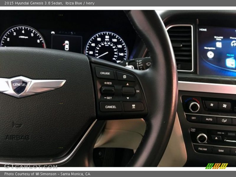 Ibiza Blue / Ivory 2015 Hyundai Genesis 3.8 Sedan