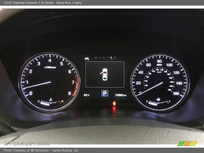 Ibiza Blue / Ivory 2015 Hyundai Genesis 3.8 Sedan