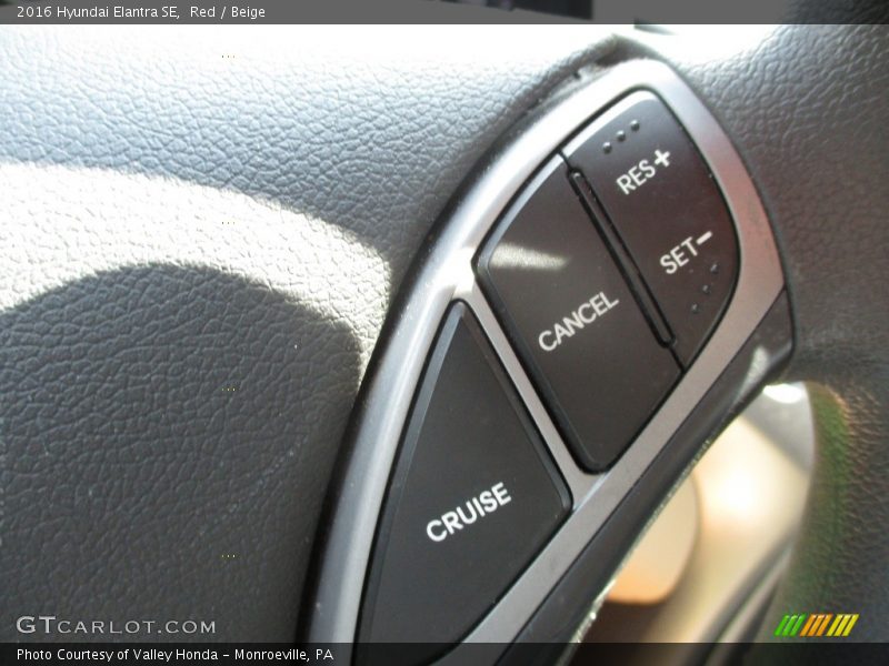 Red / Beige 2016 Hyundai Elantra SE