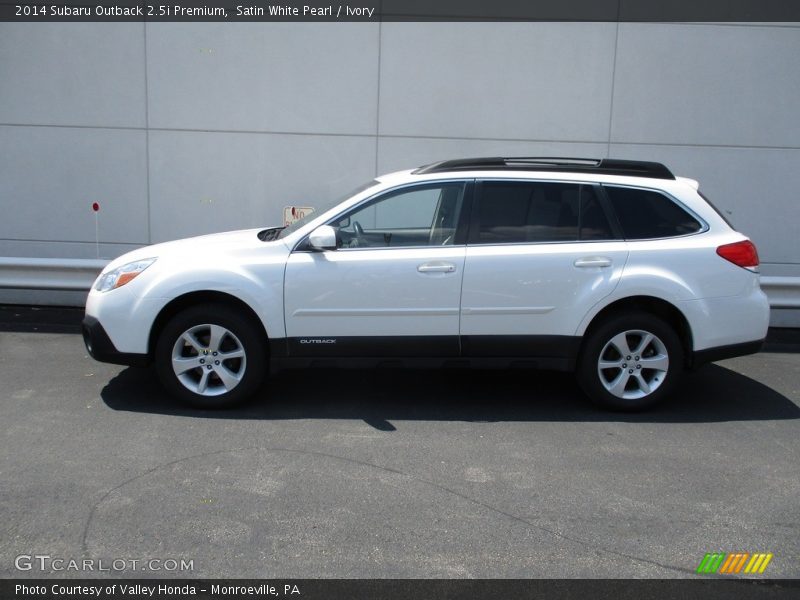 Satin White Pearl / Ivory 2014 Subaru Outback 2.5i Premium