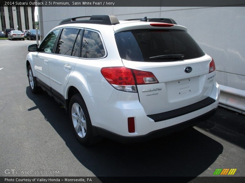 Satin White Pearl / Ivory 2014 Subaru Outback 2.5i Premium