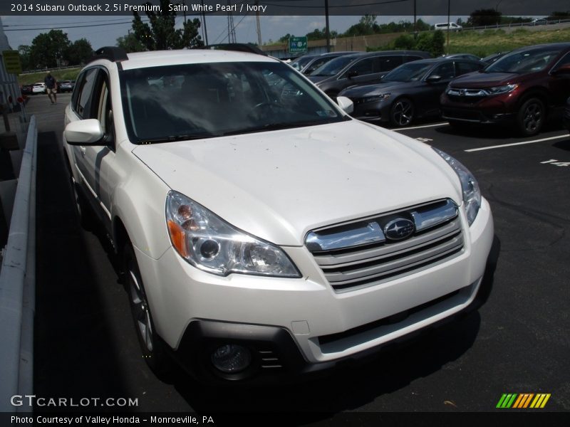 Satin White Pearl / Ivory 2014 Subaru Outback 2.5i Premium