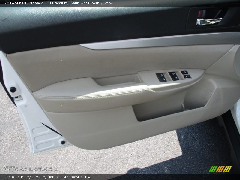 Satin White Pearl / Ivory 2014 Subaru Outback 2.5i Premium
