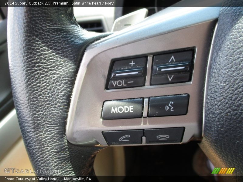 Satin White Pearl / Ivory 2014 Subaru Outback 2.5i Premium