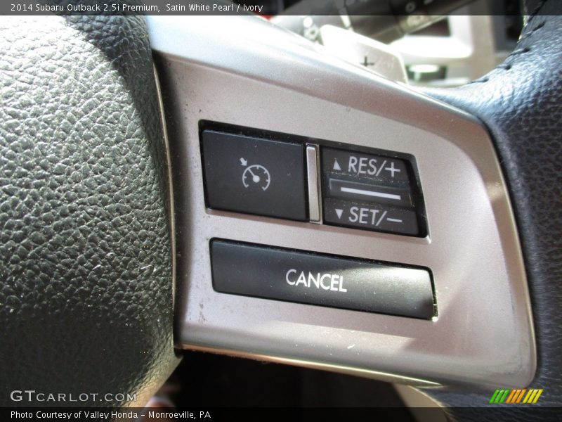 Satin White Pearl / Ivory 2014 Subaru Outback 2.5i Premium